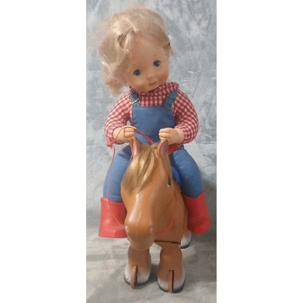 Vtg Ideal Toy Kitt Doll‎ & Kaboodle Girl Doll Horse Play Pony 1984 Boots Reign